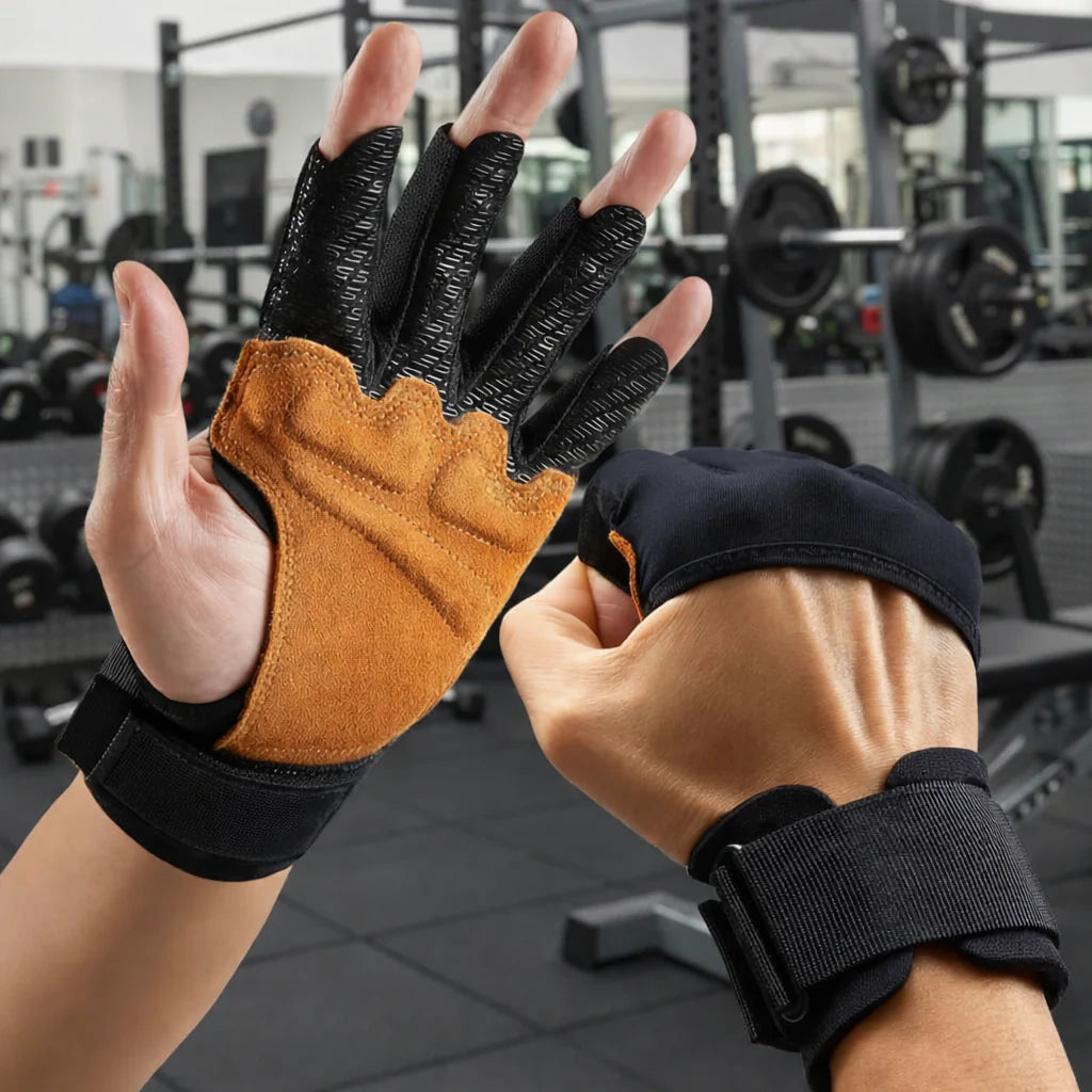 Weightlifting Gloves Non-Slip Palm & Adjustable Wrist Support