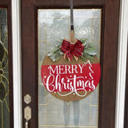 Welcome Sign Merry Christmas Wooden Rope Hanger
