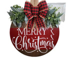 Welcome Sign Merry Christmas Wooden Rope Hanger