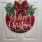 Welcome Sign Merry Christmas Wooden Rope Hanger