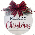 Welcome Sign Merry Christmas Wooden Rope Hanger