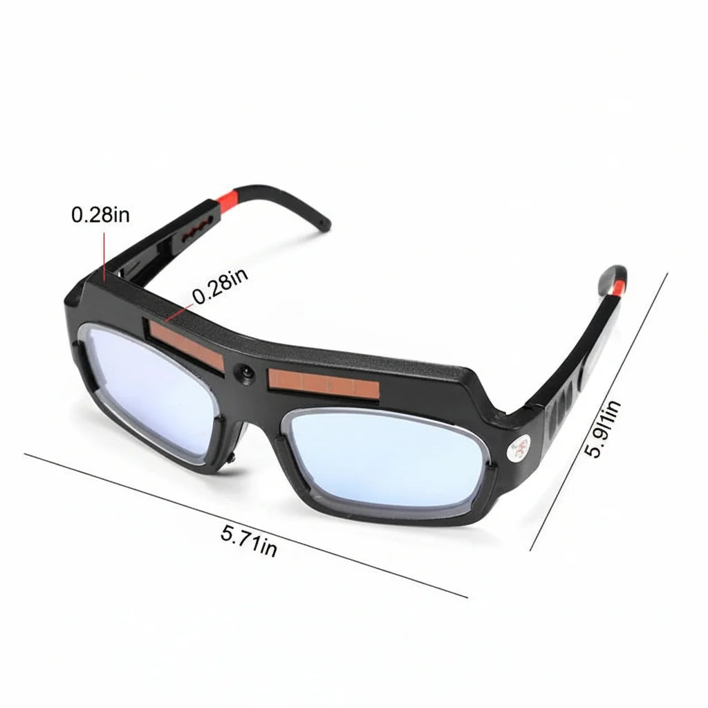 Welding Goggles Auto Darkening & Solar-Powered Anti-Scratch Polycarbonate Lens