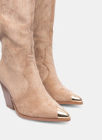 Western Boots High Shaft & Block Heel Pointed Toe