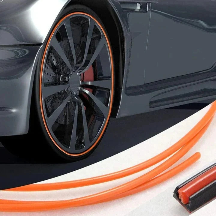 Wheel Rim Protector Low-Profile Peel-and-Stick 26.2 Ft Roll