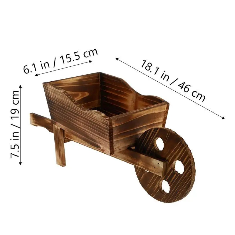 Wheelbarrow Planter Rustic Holds Multiple Pots Indoor & Outdoor