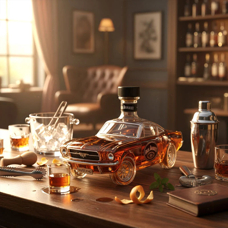 Whiskey Bottle Horse-Inspired Sculptural Design