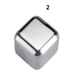 Whiskey Chilling Stones Food-Grade Stainless Steel Assorted Shapes