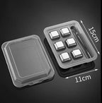 Whiskey Chilling Stones Food-Grade Stainless Steel Assorted Shapes