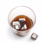 Whiskey Chilling Stones Food-Grade Stainless Steel Assorted Shapes
