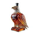Whiskey Decanter Bald Eagle Sculptural Glass Metal Cap