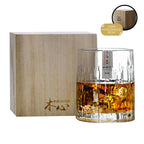Whiskey Glass Handblown Japanese Crystal Wooden Gift Box