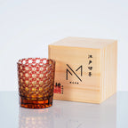 Whiskey Glasses Hand-Cut Star & Chrysanthemum Wooden Gift Box