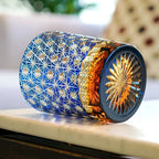 Whiskey Glasses Hand-Cut Star & Chrysanthemum Wooden Gift Box