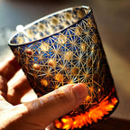 Whiskey Glasses Hand-Cut Star & Chrysanthemum Wooden Gift Box