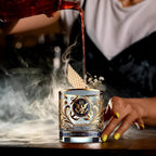 Whiskey Tumbler Gold Embossed Thick Glass Gift Boxed