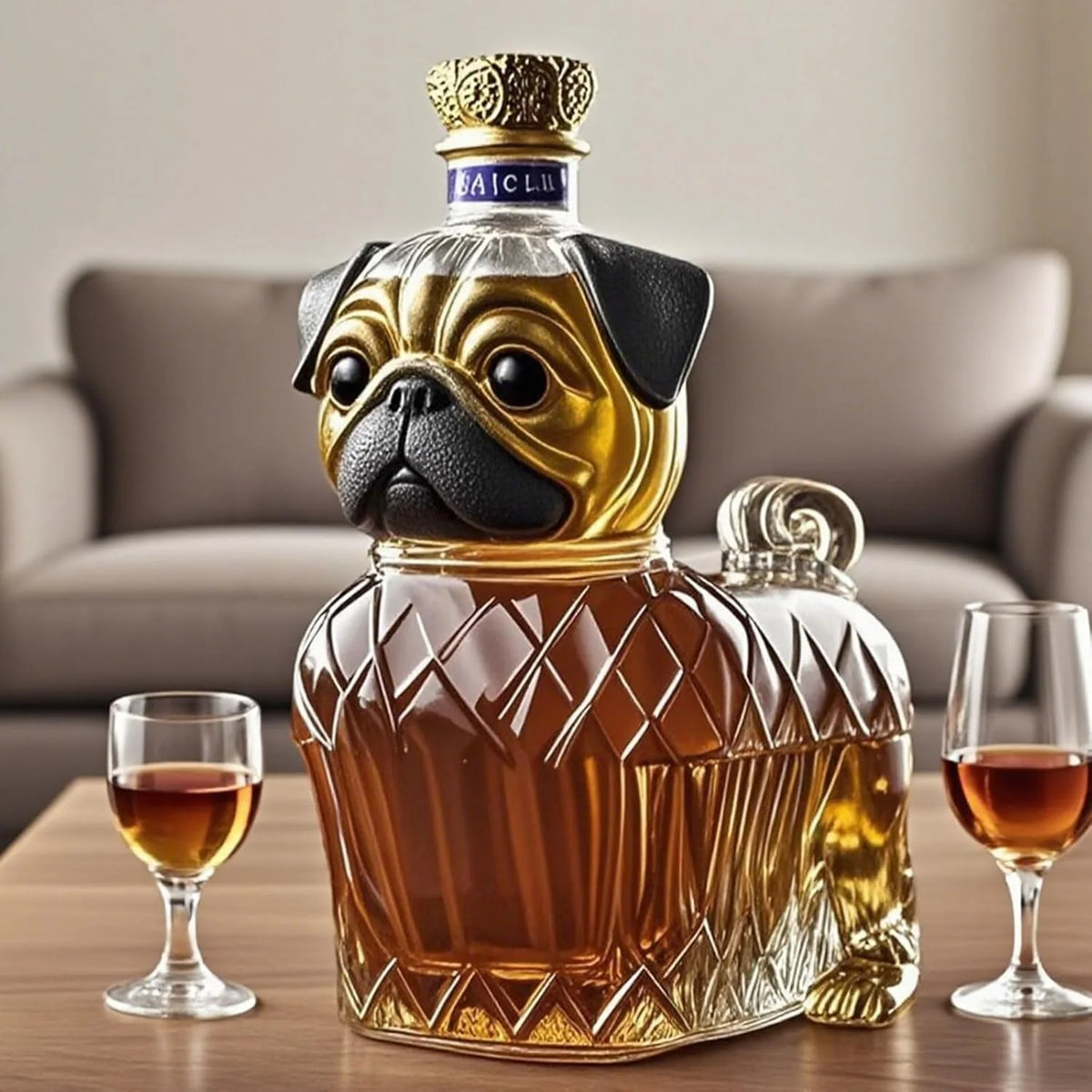 Whisky Decanter Dog-Shaped Glass 350ml
