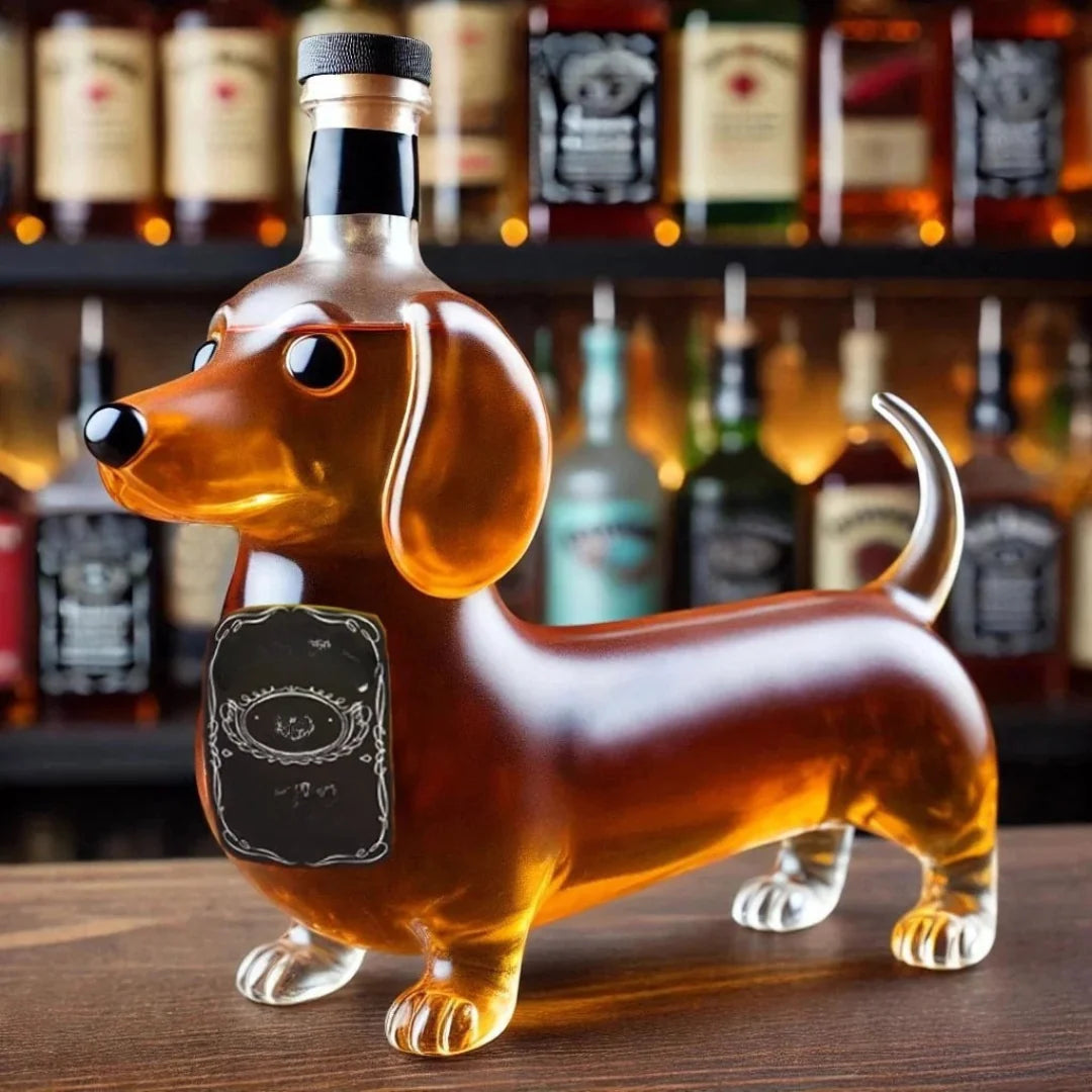 Whisky Decanter Dog-Shaped Glass 350ml
