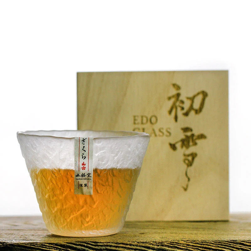 Whisky Glass Hand-Blown & Heat-Resistant 200ml Wooden Box