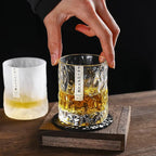 Whisky Glass Hand-Cut Crystal 300ml Gift Box & Coaster