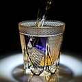 Whisky Glass Hand-Cut Crystal Peacock Pattern