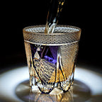 Whisky Glass Hand-Cut Crystal Peacock Pattern