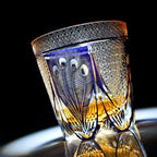 Whisky Glass Hand-Cut Crystal Peacock Pattern