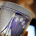 Whisky Glass Hand-Cut Crystal Peacock Pattern