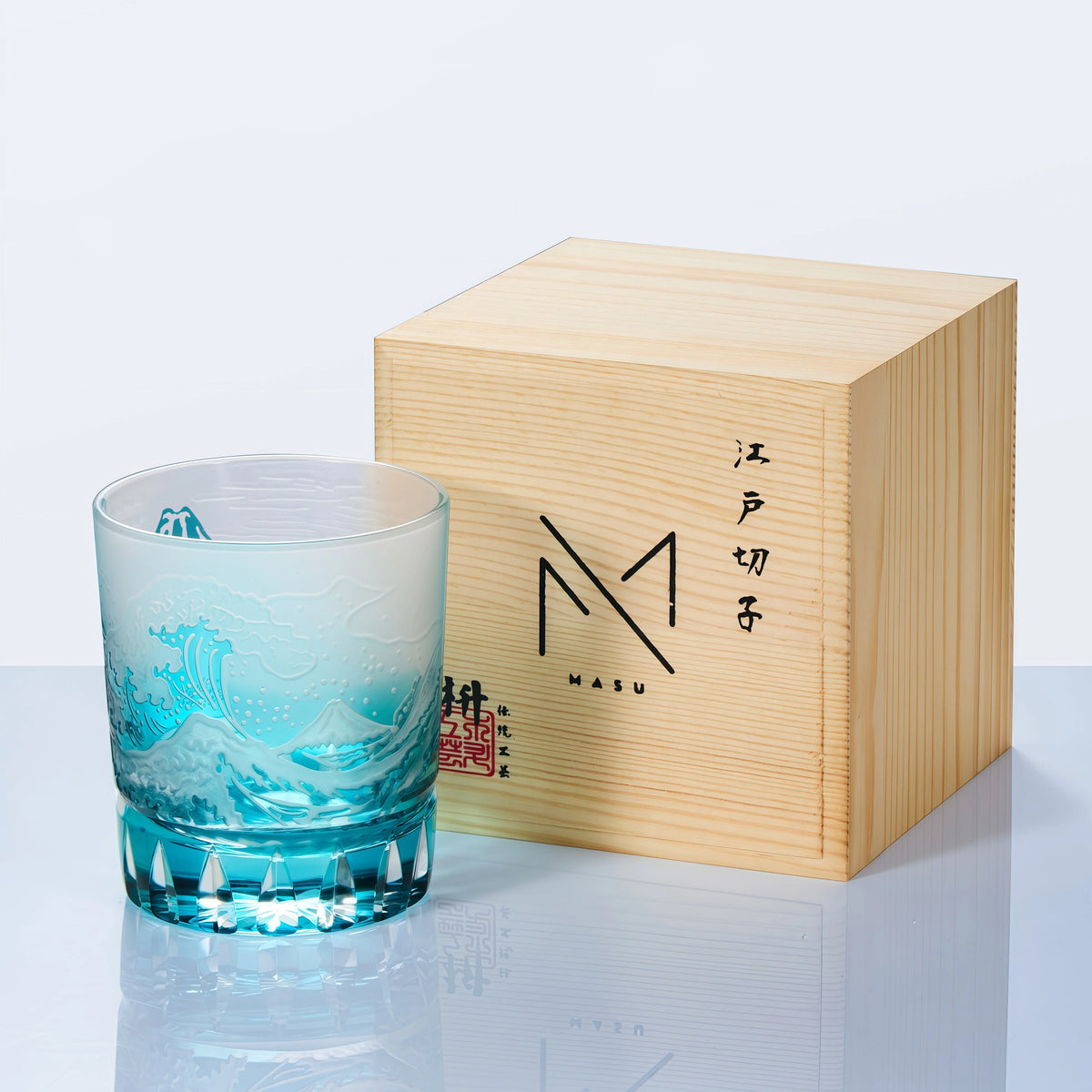 Whisky Glass Hand-Cut Crystal Wave Relief