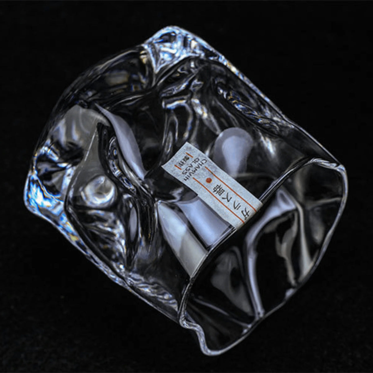 Whisky Glass Hand-Cut Rippled Crystal Wooden Gift Box