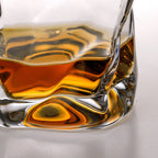 Whisky Glass Hand-Cut Rippled Crystal Wooden Gift Box