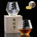 Whisky Glass Handmade Heat-Resistant Crystal Wooden Gift Box