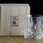Whisky Glass Heat-Resistant 320ml Cherry Blossom Relief Base