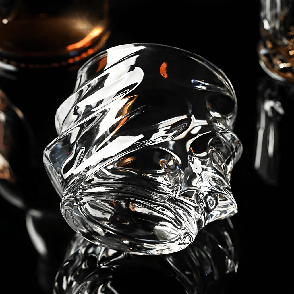 Whisky Glass Tornado Spiral Crystal Handmade Heavy Base