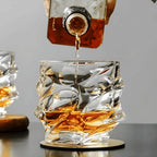 Whisky Glass Tornado Spiral Crystal Handmade Heavy Base