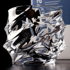 Whisky Glass Tornado Spiral Crystal Handmade Heavy Base