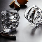 Whisky Glass Tornado Spiral Crystal Handmade Heavy Base