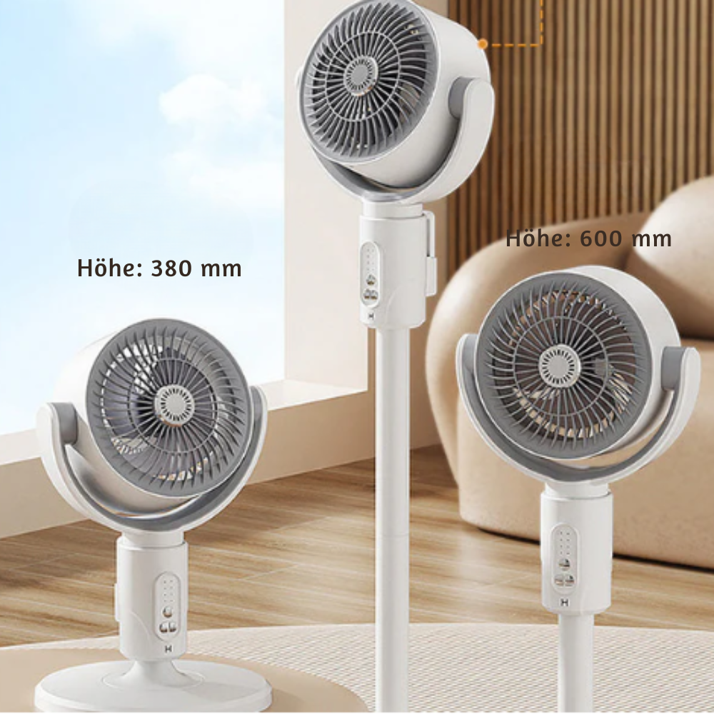 Whisper-Quiet 5-Speed Pedestal Fan (Remote & Height Adjustable)
