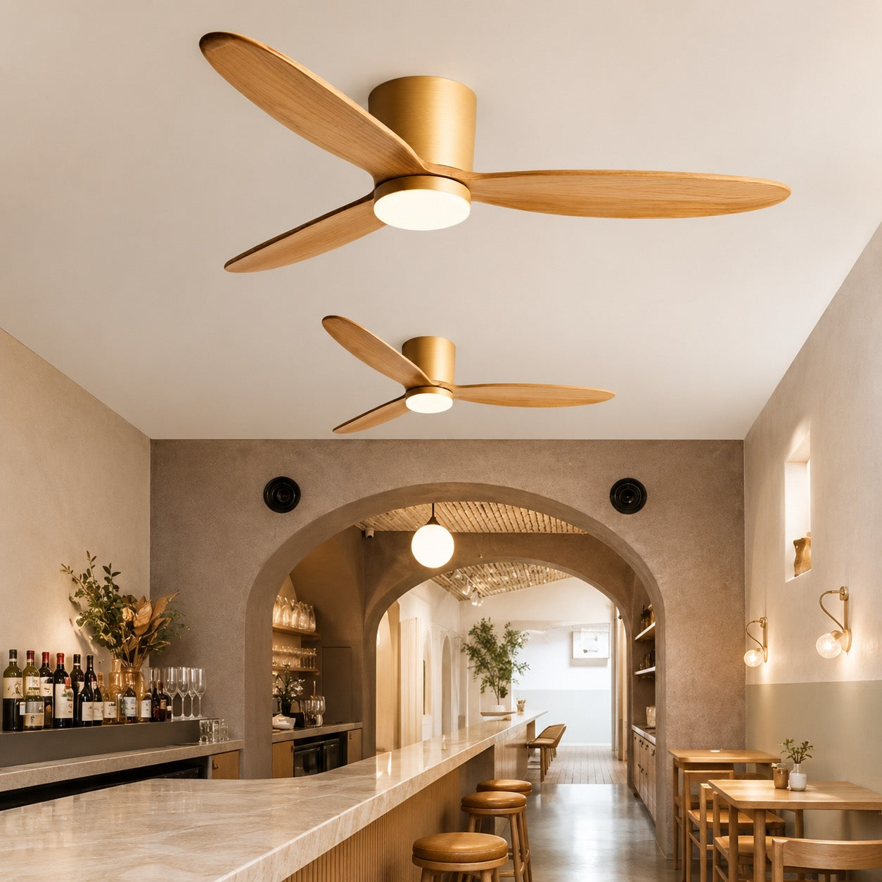 Whisper-Quiet 6-Speed DC LED Ceiling Fan (Flush Mount)