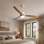 Whisper-Quiet DC Dimmable LED Ceiling Fan Light (52-Inch)