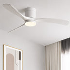 Whisper-Quiet DC Motor & Color-Temp LED Ceiling Fan (Flush Mount)