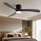 Whisper-Quiet DC Motor & Color-Temp LED Ceiling Fan (Flush Mount)