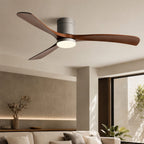 Whisper-Quiet DC Motor & Color-Temp LED Ceiling Fan (Flush Mount)