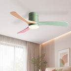 Whisper-Quiet DC Motor & Color-Temp LED Ceiling Fan (Flush Mount)