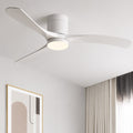 Whisper-Quiet DC Motor Flush Mount Ceiling Fan (2400 Lumens LED)