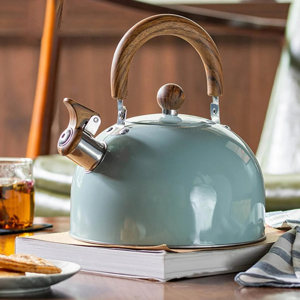 Whistling Kettle Stainless Steel Induction Compatible Cool-Touch Handle