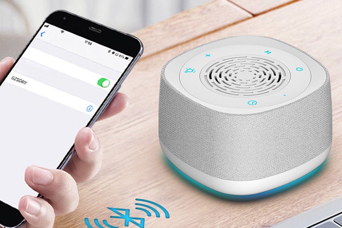 White Noise Machine USB Rechargeable Alarm Clock