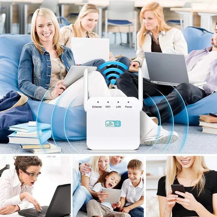 Wi-Fi Range Extender Dual Antennas 3,229 Sq Ft Coverage