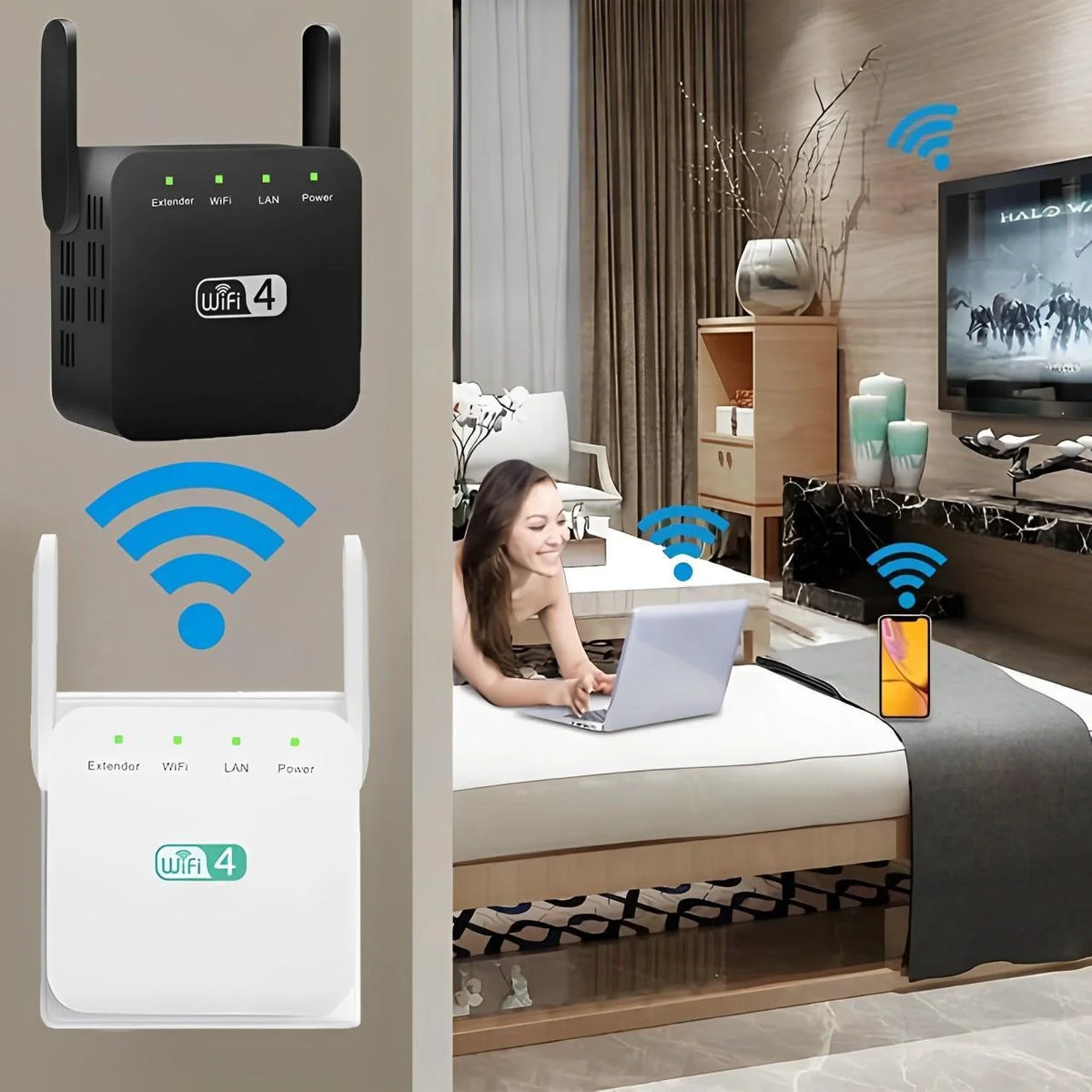WiFi Extender 300 Mbps Repeater & Access Point