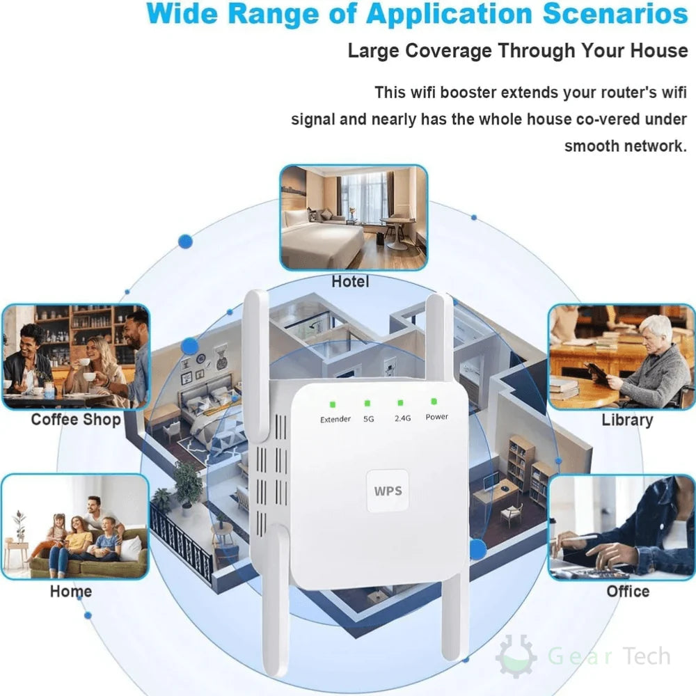 WiFi Extender Dual-Band Up to 1200 Mbps