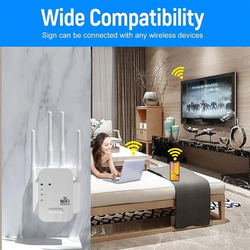 WiFi Range Extender Dual-Band 1200 Mbps Outdoor Coverage
